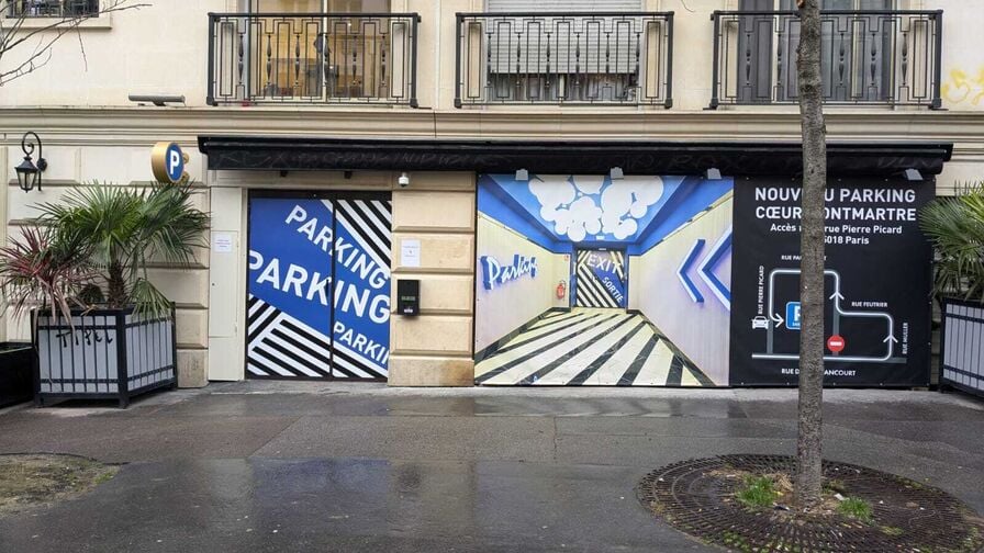 Habillage entrée parking Coeur-de-montmartre Habillage entrée parking Coeur-de-montmartre